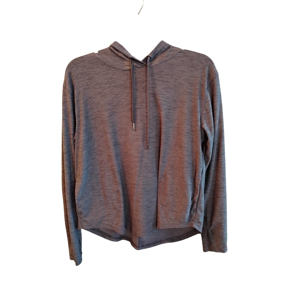 Old Navy Active Breathe On Gray Space Dye Hoodie Thumbhole Pockets Mens Medium